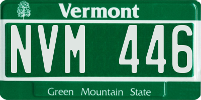 VT license plate NVM446