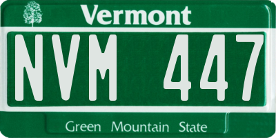 VT license plate NVM447