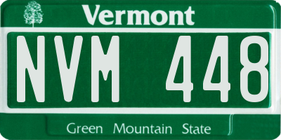 VT license plate NVM448