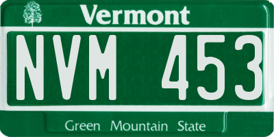 VT license plate NVM453