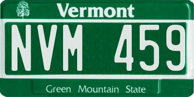 VT license plate NVM459