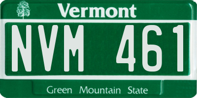VT license plate NVM461