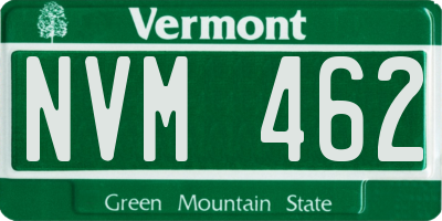 VT license plate NVM462