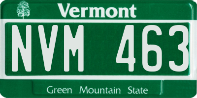 VT license plate NVM463