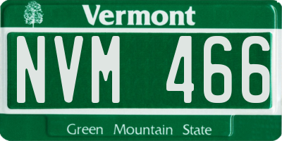 VT license plate NVM466