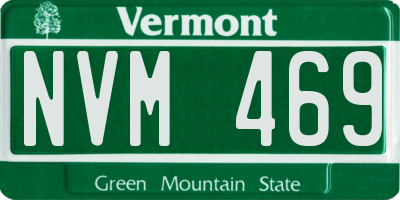 VT license plate NVM469