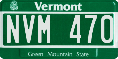 VT license plate NVM470