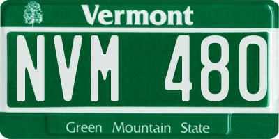 VT license plate NVM480