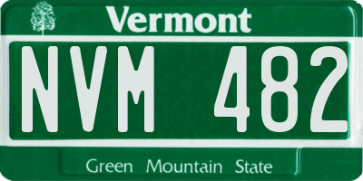 VT license plate NVM482