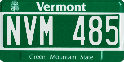 VT license plate NVM485