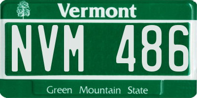 VT license plate NVM486