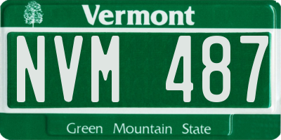 VT license plate NVM487