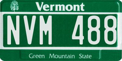 VT license plate NVM488