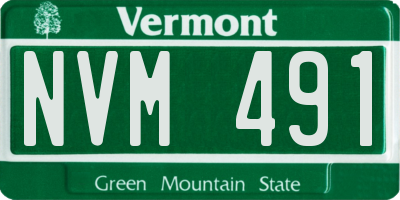 VT license plate NVM491
