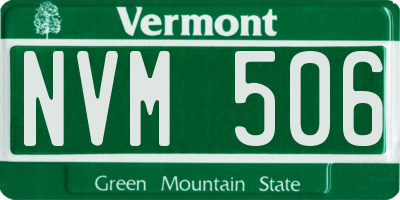 VT license plate NVM506