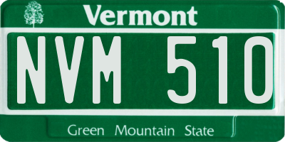 VT license plate NVM510