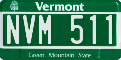 VT license plate NVM511