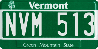 VT license plate NVM513