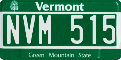 VT license plate NVM515