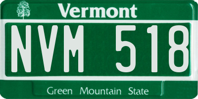 VT license plate NVM518