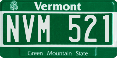 VT license plate NVM521