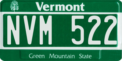 VT license plate NVM522