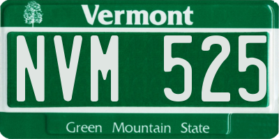 VT license plate NVM525