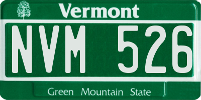 VT license plate NVM526