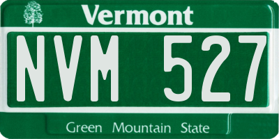 VT license plate NVM527