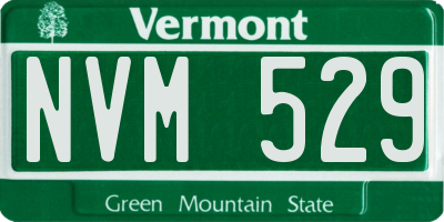 VT license plate NVM529