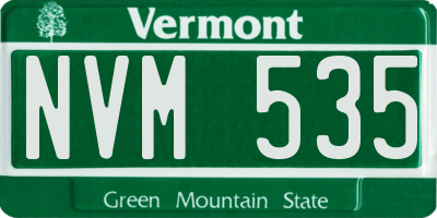 VT license plate NVM535