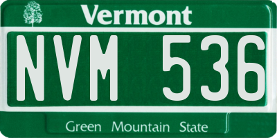 VT license plate NVM536