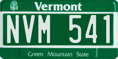 VT license plate NVM541