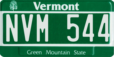 VT license plate NVM544