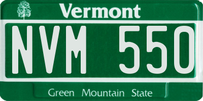 VT license plate NVM550