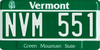 VT license plate NVM551