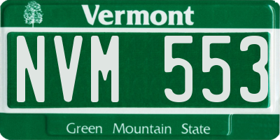 VT license plate NVM553