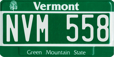 VT license plate NVM558