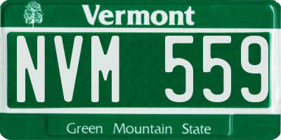 VT license plate NVM559