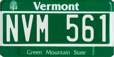 VT license plate NVM561