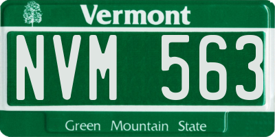 VT license plate NVM563
