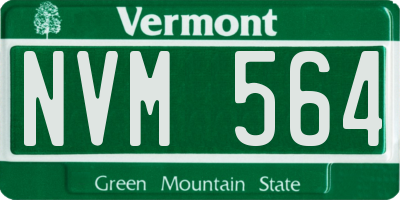 VT license plate NVM564