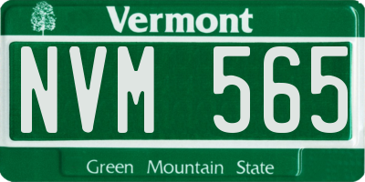VT license plate NVM565