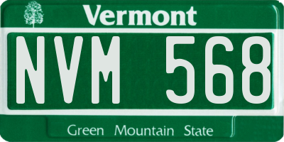 VT license plate NVM568