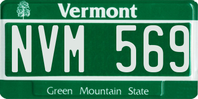 VT license plate NVM569