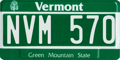 VT license plate NVM570