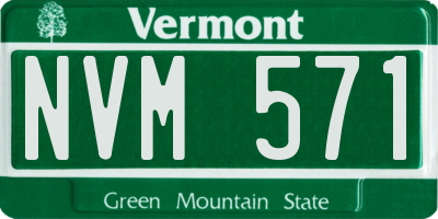 VT license plate NVM571