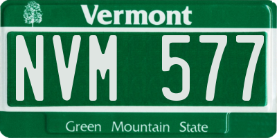 VT license plate NVM577