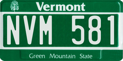 VT license plate NVM581