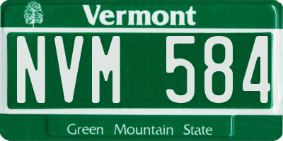 VT license plate NVM584